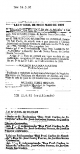 Artigo Lei 3936 1992  Rua Dr Jose Godoy Ferraz
